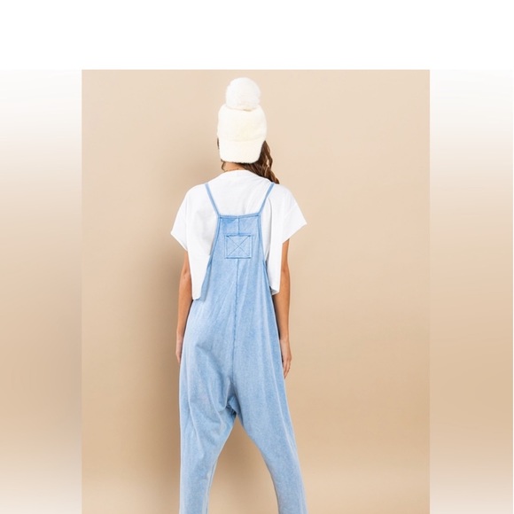 Mineral Washed French Terry Harem Jumpsuit - Picture 8 of 8